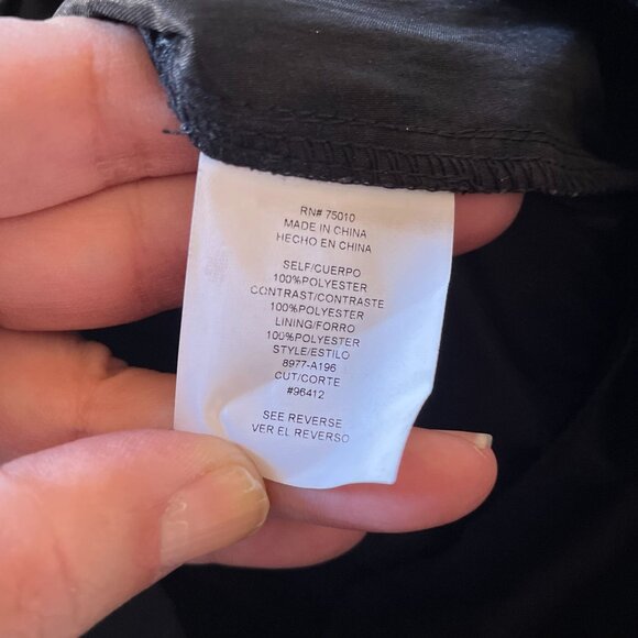 Y2K Vintage City Triangles Black Strapless  Ruffle Prom Dress Size S goth fairy - Picture 7 of 8